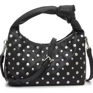 Crown Vintage Studded Knot Shoulder Bag